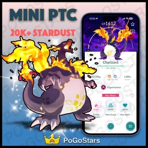 Pokémon PTC Go - Gigantamax Shiny Charizard✨Dark Skies Background✨ - Picture 1 of 1