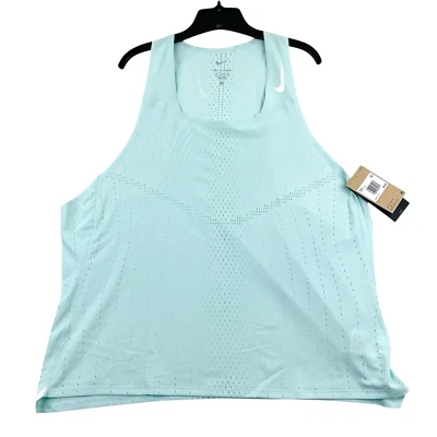 Nike Tank Top Men Sz 2XL Dri-FIT ADV AeroSwift Racing Singlet Top Green New - Image 1 of 4