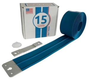Blu Track Classic 15 Ft Starter Set Highly Flexible Portable 2 Lane Wide, Blue - Picture 1 of 11