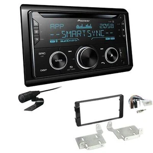 Pioneer Car Stereo Bluetooth USB for Mitsubishi ASX from 2014 Piano Patent Black - Picture 1 of 4