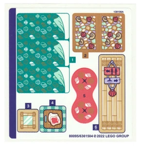 LEGO STICKER SHEET ONLY 41700 BEACH GLAMPING from set New & Genuine - Picture 1 of 1