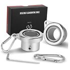 Aluminum Alloy Flagpole Ring Set with Bearings 2 Pack, Anti Wrap Silver