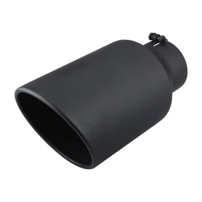 Black Diesel Stainless Steel Bolt On Exhaust Tip 5" Inlet 8" Outlet 15" Long - Image 1 of 4