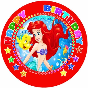 Tortenaufleger Geburtstag Tortenbild Fondant Oblate Arielle die Meerjungfrau P70 - Bild 1 von 1