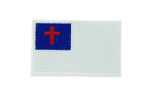 Christian biker FLAG PATCH patches backpack BADGE IRON ON EMBROIDERED - Picture 1 of 1