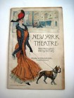 1912 Theatre Program "New York Theatre" w/ Lovely Colored Cover Lady & Her Dog* 