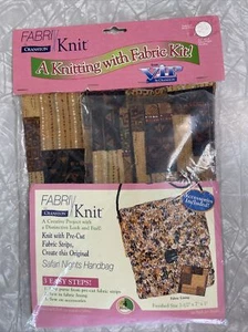 Cranston Fabri Knit SAFARI NIGHTS HANDBAG- Knitting Fabric Kit 2004 Arts Crafts - Picture 1 of 4