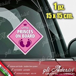 Adesivo Stickers Auto Moto Camper PRINCES N BOARD segnale a bordo - Imagen 1 de 1