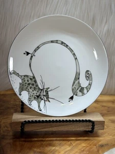 Decorative Cat Plate Porcelain Hand Painted Lefard England Collection 8” Cream - Picture 1 of 9