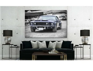 Arte de pared de lienzo vintage Ford Mustang decoración del hogar arte de pared - Imagen 1 de 5