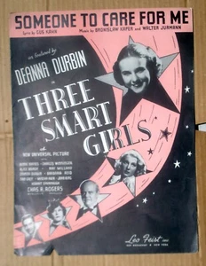 Someone to Care for Me from Three Smart Girls película partituras de colección (1936) - Imagen 1 de 3