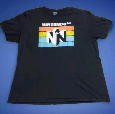 Camiseta NINTENDO 64 Para Hombre 2XL N64 Logo Gráfico Cuello Redondo Manga Corta Juegos XXL Foto 1 de 4