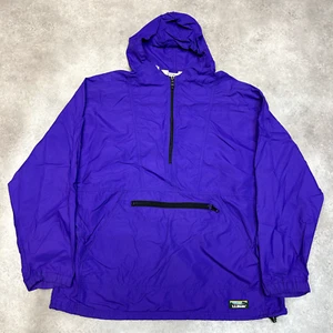 L.L Bean Anorak Jacket Womens Large Vintage Half Zip Pullover Windbreaker Purple - Picture 1 of 10
