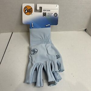 Buff Aqua Fishing Water Fingerless Gloves UPF 50+ Sun Protection Size Small Grip