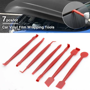 7pcs Car Vinyl Wrap Tool Felt Edge Film Squeegee Scraper Decal Window Tinting. - Picture 1 of 6