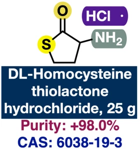 Homocystein Thiolacton HCl || CAS: 6038-19-3 || 25 g || Reinheit: +98,0% - Bild 1 von 7