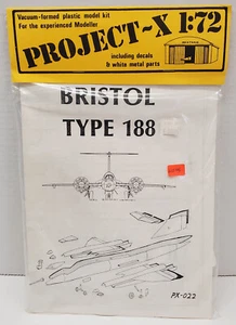 Project-X Bristol Type 188 Airplane Vacuform Model Kit Aircraft 1:72 Scale PX022 - Picture 1 of 3