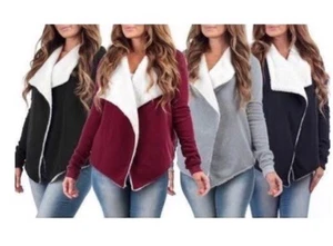 Chaqueta forrada de piel sintética Super Miss Supernova NEGRA en cascada talla XL - Imagen 1 de 1