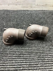 NEW Lot of 2 Ward 1-1/4" 90 Degree Street Elbow Black Malleable Pipe Fitting M/F - Picture 1 of 5