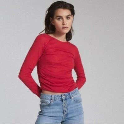 Suéter Reiss Margot Mezcla Cachemira Ligero Acanalado Nuevo L Foto 1 de 4