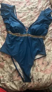 Beautying Womens Swimsuit For Swimming One Pieces Color Blue Size 2xl - Picture 1 of 9