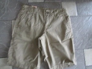 NEW URBAN PIPELINE GARMET DYED KHAKI SHORTS MENS 35 FLAT FRONT CHINO SHORTS - Picture 1 of 4