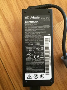 Lenovo Round AC Adapter Laptop Computer Charging Cable 65W 20V 3.25A - Picture 1 of 5
