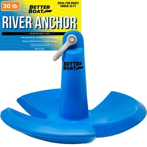 Flussanker, 30 Pfund, Marinequalität beschichteter Pilzanker für Boote, Pontons, ... - Bild 1 von 6
