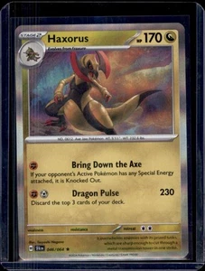 Haxorus SV: Pokémon fábula cubierta #046/064 holograma raro casi nuevo+ - Imagen 1 de 2
