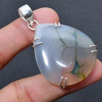 Colgante de joyería hecha a mano de piedras preciosas de ágata de Botsuana 1,51" H875 Foto 1 de 3