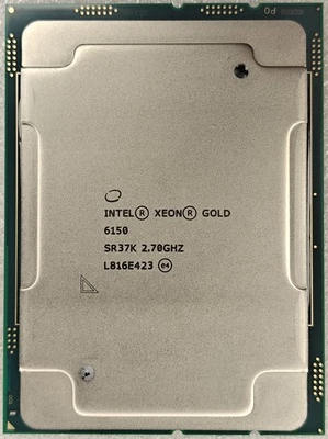 Intel Xeon 18-Core Gold 6150 @ 2.7GHz 24.75MB 165W LGA3647 Processor SR37K CPU - Image 1 of 2