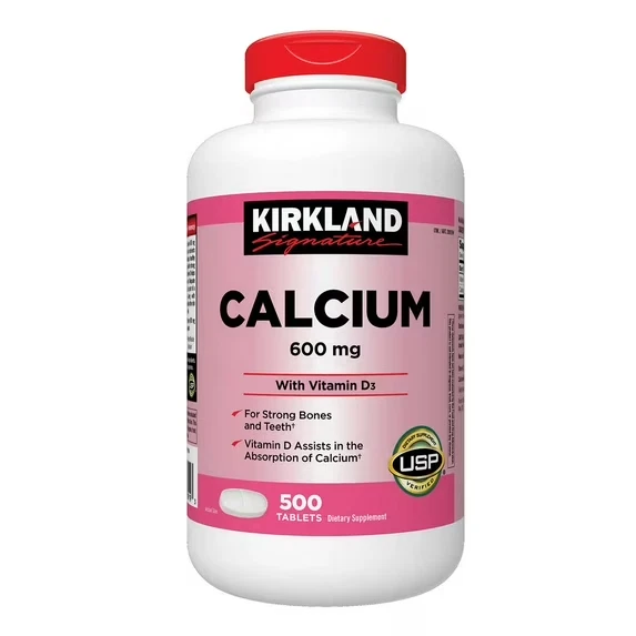 Kirkland Signature Calcio 600 mg. con Vitamina D3, 500 Comprimidos Foto 1 de 2