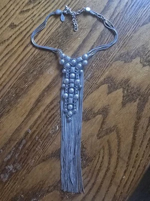 Chicos Serpiente Cadena Borla Collar Grueso Declaración Largo Boho Escalera Colgante Foto 1 de 3