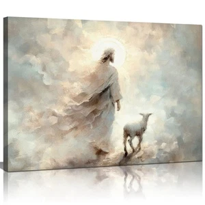Jesus Wall Art – Inspirational Christian Canvas Print (16x12 Inches) | Fait... - Picture 1 of 7