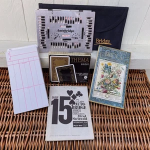 Vintage Bridge Bundle Autobridge Advanced Playing Cards Winterthur Score Cards - Picture 1 of 15