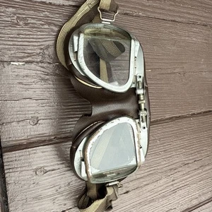 Antique Pilot or Goggles— Stadium Brand — Made In England - Bild 1 von 8