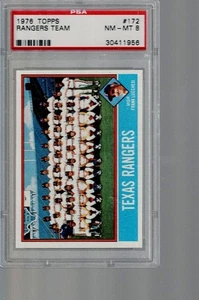 # 172 Texas Rangers Team Card 1976 Topps PSA 8 - Bild 1 von 1