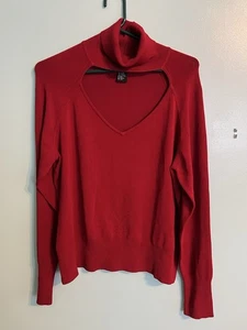 Top Doncaster CutOut finto collo alto bordeaux - XL - - Foto 1 di 5