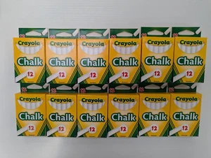 12x12 Crayola Anti Dust Chalk - White - Pack of 144 - Picture 1 of 3