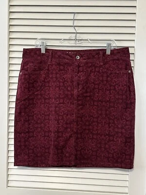 Falda Sonoma Life + Style para mujer tiro medio roja talla 14 mezcla de algodón spandex Foto 1 de 4