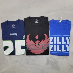 Men Shirt Lot Large Bundle Set Resell Barstool Sports Seattle Seahawks UWGB - Picture 1 of 7