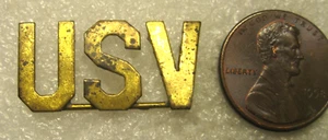 US Army USV Volunteer Officers Collar Insignia,Spanish American War - Bild 1 von 2