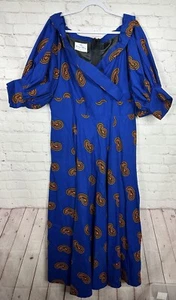 Heritage Clothings Handmade in Africa blue women's maxi dress, sz 2XL, EUC - Picture 1 of 6