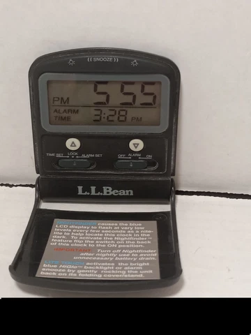 LL Bean Night Finder Digital Travel Alarm Clock Black - Used Cover