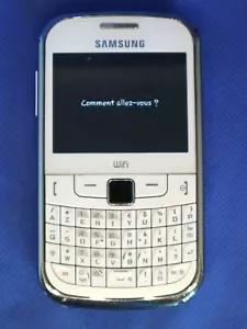 Téléphone Portable Telefon Mobile Phone SAMSUNG GT-S3350 Blanc Wifi For Parts - Photo 1 sur 11