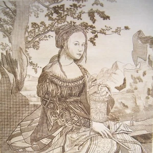 Estampe À La Burin - Femme - Graveur Adelio Cozzi - Art - - Picture 1 of 1