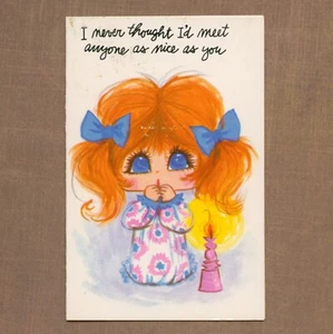 Unused Vintage 1971 PAULA SWEET NOTES Card, Cute Little Girl Meet Anyone As Nice - Picture 1 of 6