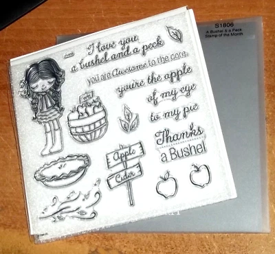 CTMH S1806 A BUSHEL & A PECK ~ GIRL, You're the apple of my eye, PIE, Cider - Imagem 1 de 3