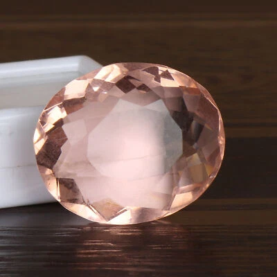 Large Lab-Created Rose Quartz 95 CT Oval Cut Loose Gemstone Best Gift for Her - Image 1 of 4