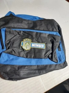 BASS Member Blue & Black Soft Side Tackle Zip Up Bag Embroidered Logo B.A.S.S. - Picture 1 of 5